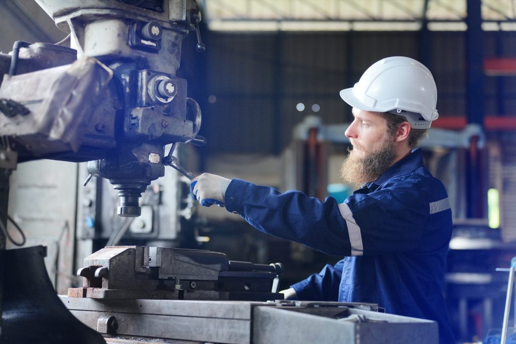 Industrial Engineer at work in factory